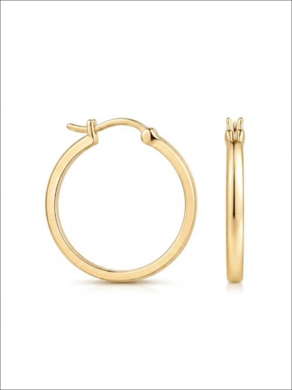 14k gold hoop earrings lightweight huggie minimalist everyday jewelry